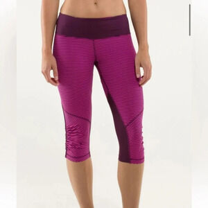 Lululemon Run: For Your Life Crop in Raspberry Glo Light